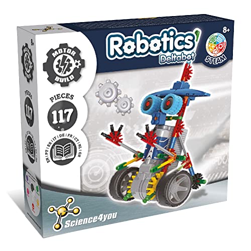 Science4you Robotics Deltabot - Kit Robotica para Niños con 117 Piezas, Construye tu Robot Interactivo, Construcciones, Robot para Montar, Juegos, Juguetes y Regalos para Niños 6 7 8 9 10 - 14 Años